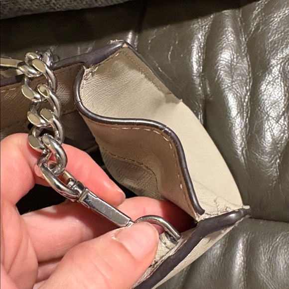 Michael Kors Gray Satchel with Chain Detail - Picture 8 of 12